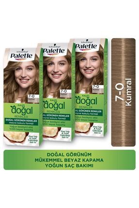 Kalıcı Doğal Renkler Saç Boyası 7-0 Kumral X 3 Adet Image 0