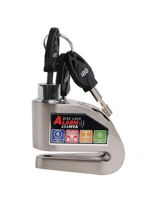 606mva 6 Mm 120 Desibel Motosiklet Alarmlı Disk Kilidi Image 2