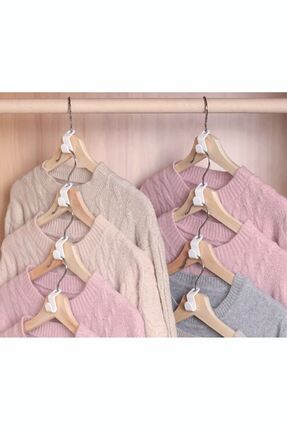 Askı Aparatı 20 Adet Dolap Içi Düzenleyici Gömlek Elbise Giysi Askı Kancası Askı Çoklayıcı bluvex Image 7