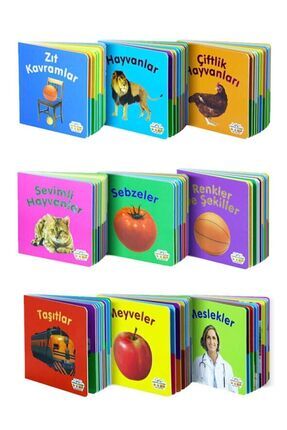 Mini Eğitici Ve Öğretici Karton Kitaplar - 9 Adet Image 0