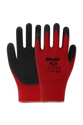 Pl9 Camcı Polyester Örme Lateks Işçi Eldiveni 10 Numara 12 Çift Image 0