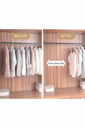 Askı Aparatı 20 Adet Dolap Içi Düzenleyici Gömlek Elbise Giysi Askı Kancası Askı Çoklayıcı bluvex Image 3