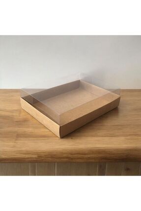 15x20x5 Asetat Kapaklı Kraft Kutu 10 Adet Image 0