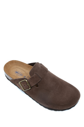 K13789SD Kifidis Soft Step Kadın Süet Deri Sabo Mantar Terlik 36-41 Image 0