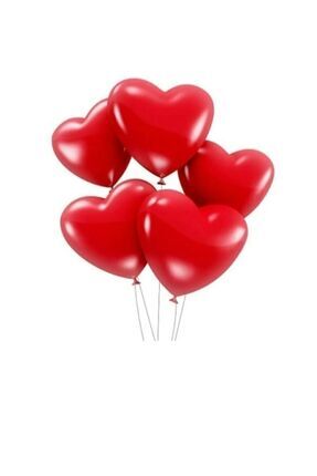 Kırmızı Kalp Balon 20 Adet Sevgililer Günü Süsleri Evlilik Teklifi Süsleri 12 inç Kalp Balon Image 0