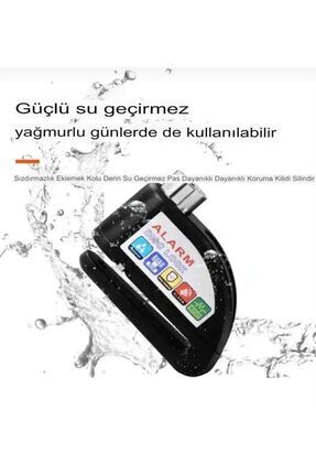 MOTOR ALARMLI DİSK KİLİDİ MOTORSİKLET KİLİDİ 110 DB Image 3