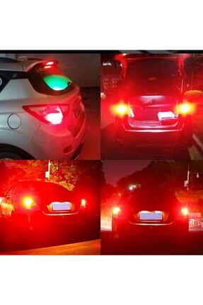 144 Led Kırmızı Fren Lambası Çift Duy 1157 Mükemel Işık Gücü Image 0