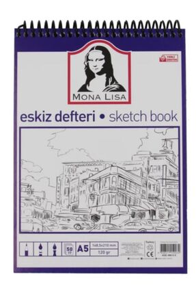 Mona Lisa Eskiz Defteri 120 Gr A5 50 Yaprak Spiralli Image 0