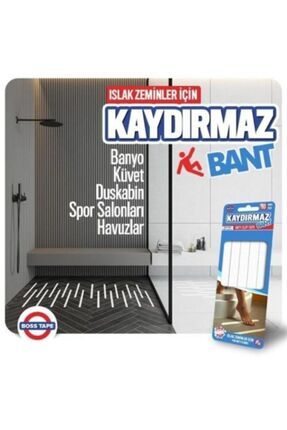 Banyo Küvet Duşakabin Ve Tüm Islak Zeminler Için Kaydırmaz Bant 19 Mm X 20 Cm ( 10 Adet ) Image 0