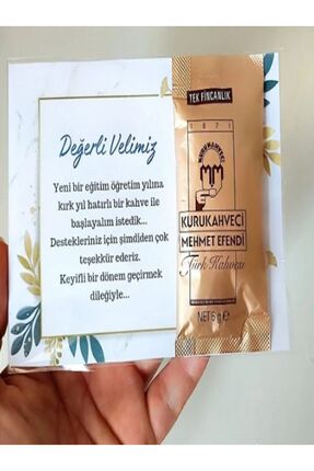 10 adet Okula Hoşgeldiniz veli hediyesi 10 ADET OKUL VELİ HEDİYESİ KAHVE KARTI Image 0