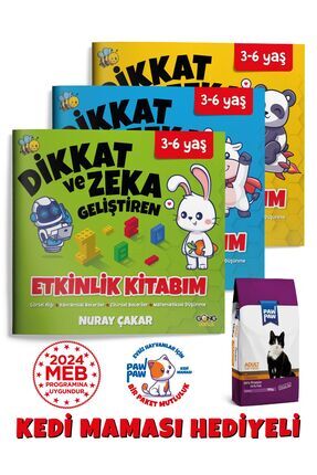 3-6 Yaş Dikkat Ve Zeka Geliştiren Çocuk Etkinlik Kitabım Seti - 3 Kitap Image 0