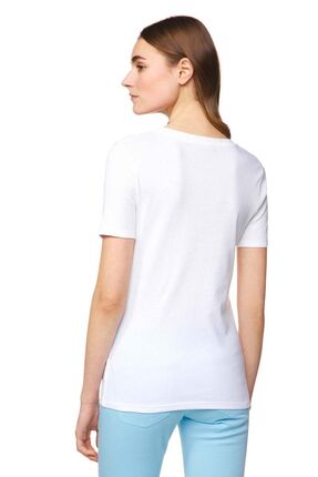 Kadın V yaka Basic tshirt 312013GA2E4230-101 Image 1