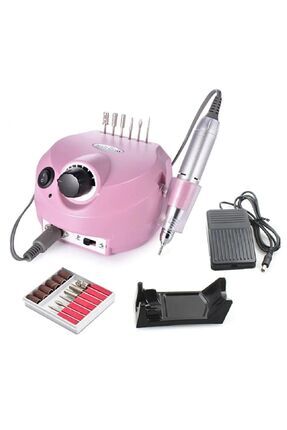 Pembe Elektirikli Manikür Pedikür Törpü Makinesi- Nail Drill Freze Kuru Manikür Image 0