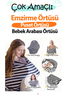 Çok Amaçlı Emzirme örtüsü, Puset Örtüsü, Bebek arabası Örtüsü Image 0