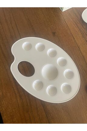 RESİM PALETİ beyaz 9 gözlü plastik palet Image 4