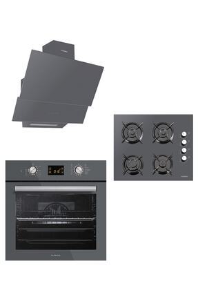 Opall 15 Program Ankastre Metalik Gri Set (b66-sgf3 Opall Fırın + 40tahdf Opall Ocak + 835 Op Image 0