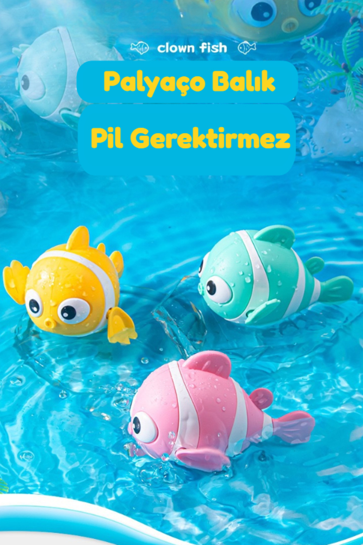 3 عدد اسباب بازی حمام کودکان دلقک ماهی ناز اسباب بازی های شناور پشتیبانی از توسعه دست و چشم