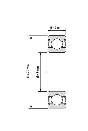 608 Zz Rulman 8x22x7 10 Adet Image 1