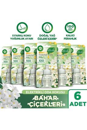 Elektrikli Oda Kokusu Yedek Şişe Bahar Çiçekleri x 6 - Esansiyel Yağlar İçerir* Image 0