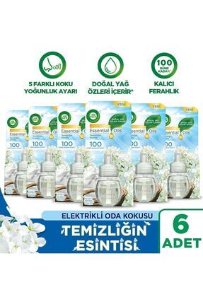 Elektrikli Oda Kokusu Yedek Şişe Temizliğin Esintisi x 6 - Esansiyel Yağlar İçerir* Image 0