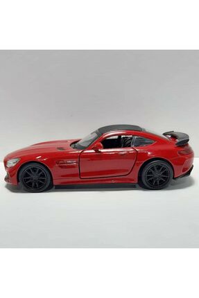 1.36 ÖLÇEK WELLY MARKA LİSANSLI MERCEDES AMG GTR KIRMIZI RENK 12 CM MODEL METAL ARABA Image 2