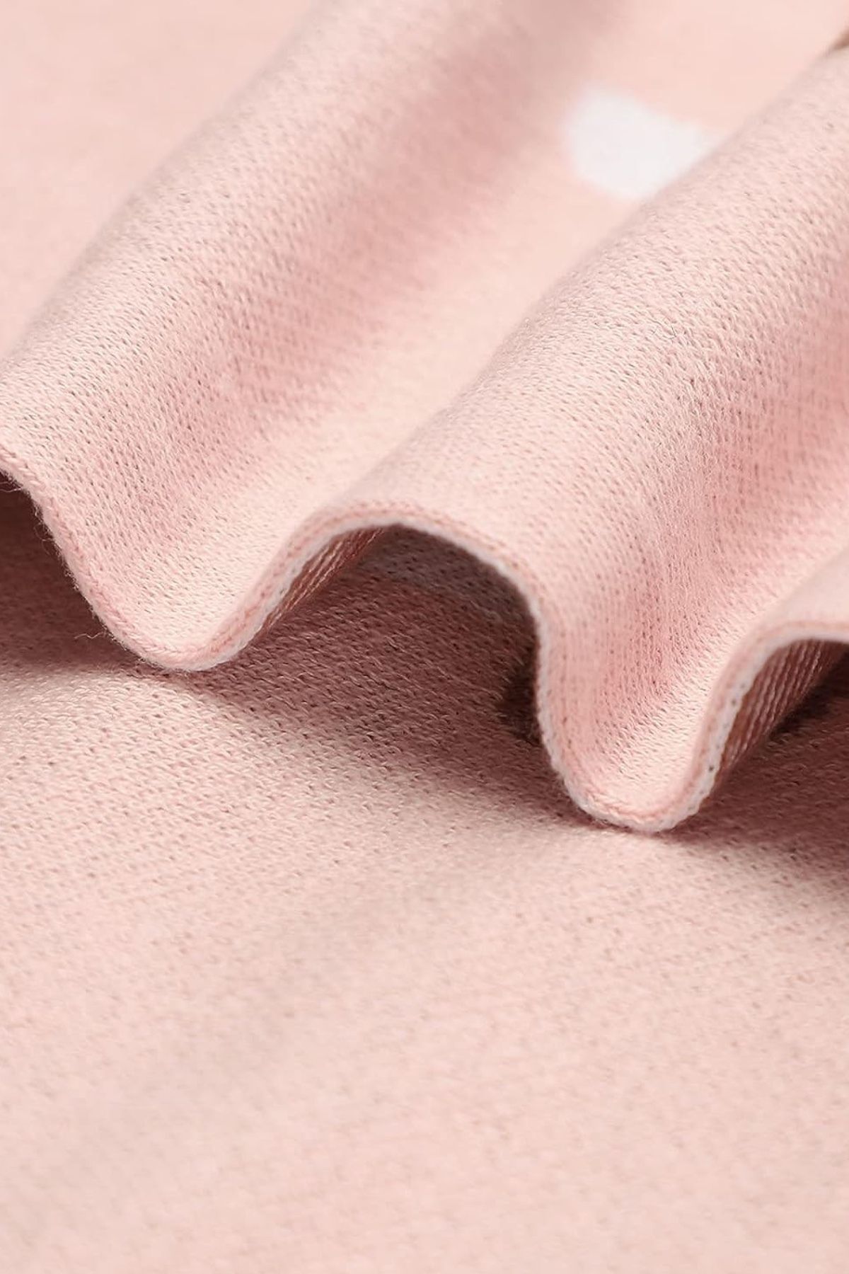 پتو بافتنی نوزاد دختر و پسر 85cm x85cm قارچ ریز صورتی