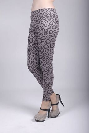 Animal Print Suede Tayt Image 0