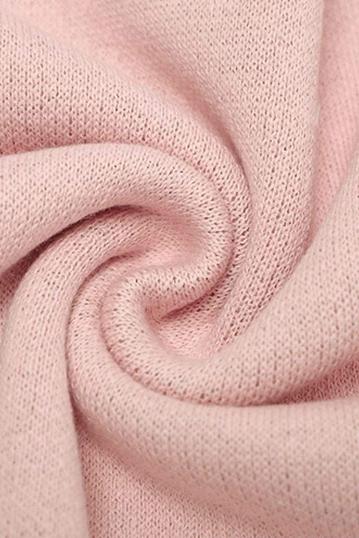 پتو بافتنی نوزاد دختر و پسر 85cm x85cm قارچ ریز صورتی