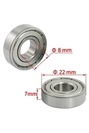 608 Zz Rulman 8x22x7 10 Adet Image 2