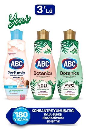 Konsantre Yumuşatıcı 3'lü Karma Set(botanıcs Nisan Yağmuru, Botanıcs Eylül Güneşi, Parfumıa Sens Image 0