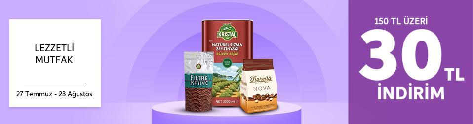 Lezzetli Mutfak 150 TL üzeri 30 TL indi