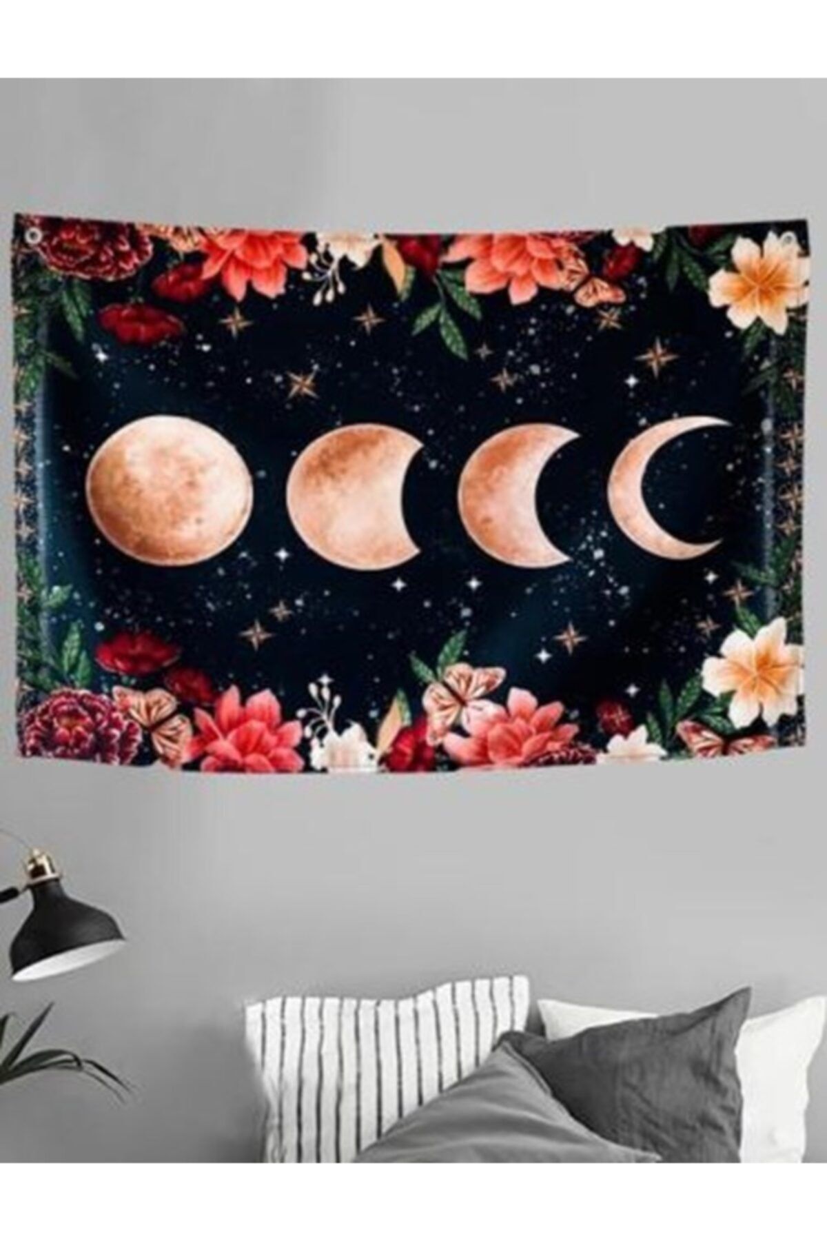 Trendimsin Ayın Evreleri Çiçek Duvar Halısı 70x90 Cm