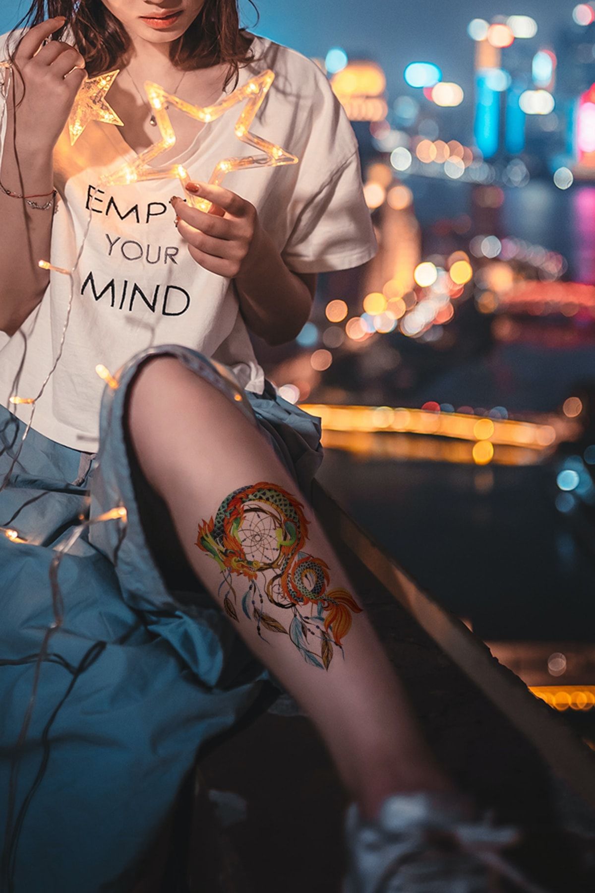 TAKIŞTIR Geçici Düş Kapanı ve Ejderha Dövme Tattoo