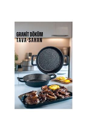 ModaCar Döküm Granit Sahan Tava 2 li SET Image 0
