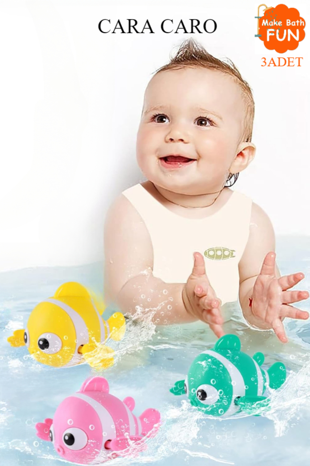 3 عدد اسباب بازی حمام کودکان دلقک ماهی ناز اسباب بازی های شناور پشتیبانی از توسعه دست و چشم