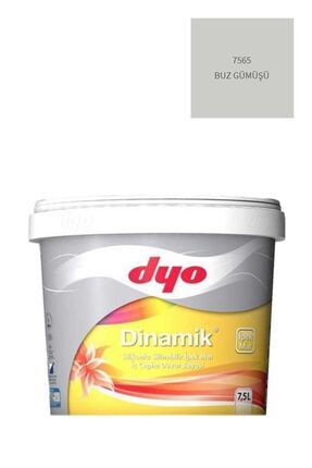 Dinamik Silikonlu Silinebilir Ipek Mat Iç Cephe Duvar Boyası 7565 Buz Gümüşü 7,5 Lt Image 0