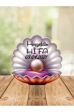 Bebek Çocuk Özel Gün Doğum Günü Ahşap Magnet Inci Deniz Kabuğu 20 Adet Image 0