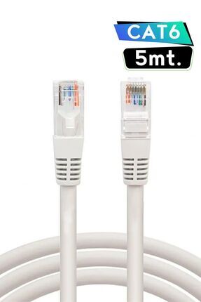 Cat6 5mt Ethernet Kablosu 1000mbps 5 Metre Fabrikasyon Internet Kablosu Image 0