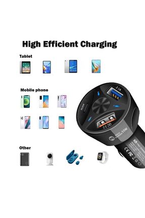 Araç Çakmaklık Şarjı - Type C Şarj Aleti - Usb Şarj - 55w Araba Çakmak Soket Şarj - Çakmak Şarj Image 4