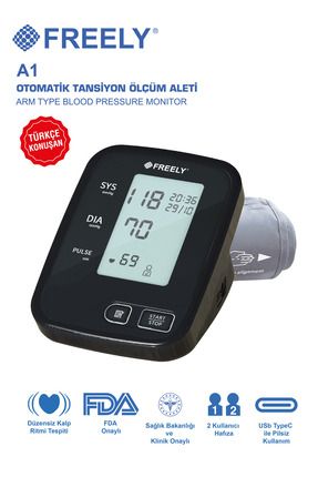 A1 Türkçe Konuşan Koldan Tam Otomatik Tansiyon Ölçüm Aleti Image 0