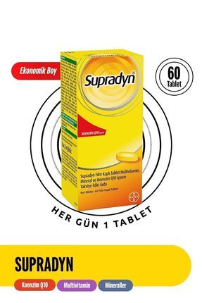 60 Film Kaplı Tablet | Koenzim Q10, Multivitamin Ve Mineral Içeren Takviye Edici Gıda Image 0