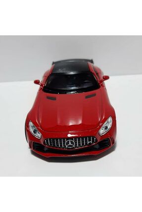 1.36 ÖLÇEK WELLY MARKA LİSANSLI MERCEDES AMG GTR KIRMIZI RENK 12 CM MODEL METAL ARABA Image 1