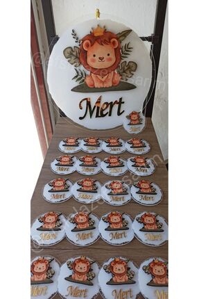Şeffaf Pleksi Figürlü Kapı Süsü Ve Magnet ( 20 adet ) Doğum günü,Sünnet,Mevlid Hatırası Magnet Image 0