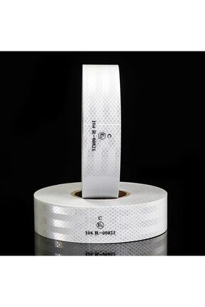 1 Metre Şerit Bant - Şerit Reflektör - Yansıtıcı Bant - Dorse Reflektörü - E Belgeli - Beyaz Image 1