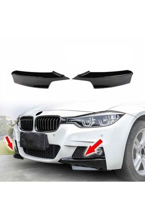 Bmw F30 M Tech Ön Tampon Flapı Sağ Sol Parlak Siyah Image 0