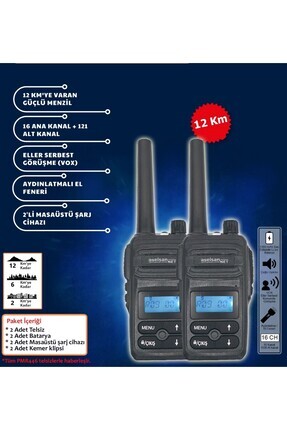 PM-985 GRİ İKİLİ EL TELSİZİ Image 0