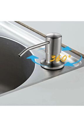 Ankastre Sıvı Sabunluk Nikel Renk Mutfak Eviye Ve Banyo Lavabo Uyumlu Ithal 5 Yıl Garantili 500ml Image 0