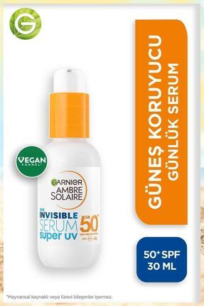 Ambre Solaire Invisible Spf50 Süper Uv Günlük Güneş Koruyucu Serum 30 ml Image 0