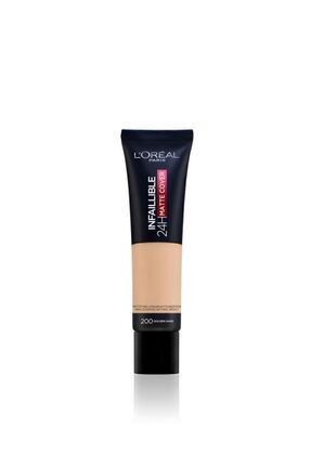 L'oréal Paris Infaillible 24h Matte Cover Yüksek Kapatıcı Fondöten - 200 Golden Sand Image 0