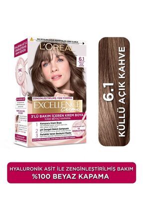 Excellence Creme Saç Boyası - 6.1 Küllü Açık Kahve Image 0